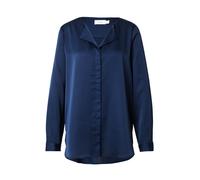 Vila Ellette V-neck Satin Long Sleeve Shirt Bleu 34 Femme