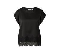 Vila Ellette Full Satin Lace Top Short Sleeve Blouse Noir 40 Femme