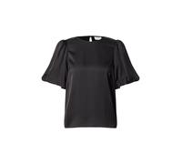 Vila Ellette Satin Puff Short Sleeve Blouse Noir 36 Femme