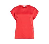 Vila Viellette S/S Satin Top - Noos, Hibiscus, 46