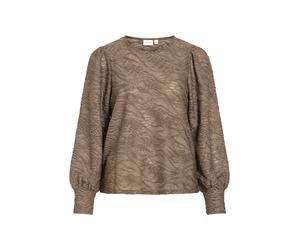 VILA Chemisier 'VIFINA' moka, Taille XL