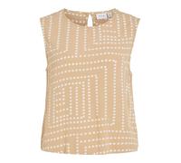 VILA Chemisier 'VIFrelli' beige / blanc, Taille S