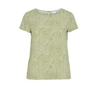 VILA Chemisier 'VIPaya' vert / blanc cassé, Taille S