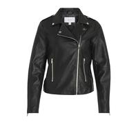 VILA Clothes Vicara Faux Leather Jacket-Noos, Blouson Femme, Noir (Black Black), 34 (Taille Fabricant: X-Small)