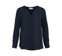 VILA Clothes Vilucy L/s Shirt - Noos, Blouse Femme, Bleu (Total Eclipse Total Eclipse), 36 (Taille Fabricant: Small)