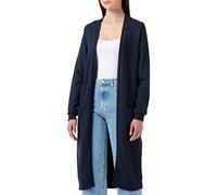 VILA Clothes Viril L/s Long Knit Cardigan-Noos, Gilet Femme, Bleu (Total Eclipse Detail:Melange), 42 (Taille Fabricant: X-Large)