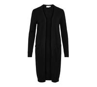 VILA Clothes Viril L/s Long Knit Cardigan-Noos, Gilet Femme, Noir (Black), 40 (Taille Fabricant: Large)