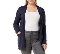 Cardigan col fendu bleu en viscose Bleu L