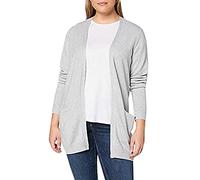 VILA Clothes Viril L/s Open Knit Cardigan-Noos, Gilet Femme, Gris (Light Grey Melange), 38 (Taille Fabricant: Medium)