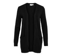 VILA Clothes Viril L/s Open Knit Cardigan-Noos, Gilet Femme, Noir (Black), 38 (Taille Fabricant: Medium)