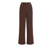 Vila Clua Wide Buttons High Waist Pants Marron S Femme