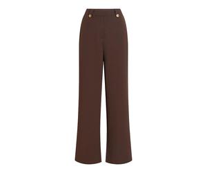 Vila Clua Wide Buttons High Waist Pants Marron S Femme