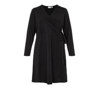 VILA EVOKED BY VILA Robe Portefeuille Viborneo L/S pour Femme/Su/Cur-Noos, Noir, 50 Plus