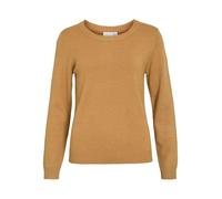 VILA Femme Viril O-Neck L/S Knit Top - Noos Pull-Over, Bistre, XL