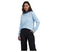VILA Femme Viril O-Neck L/S Knit Top - Noos Pull-Over, Bleu Kentucky - Détails : Chiné, XL