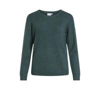 VILA Femme Viril O-Neck L/S Knit Top - Noos Pull-Over, Pin Ponderosa - Détails : Mélange Foncé, M
