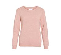 VILA Femme Viril O-Neck L/S Knit Top - Noos Pull-Over, Rose Misty - Détails : Mélangé., L