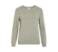 VILA Femme Viril O-Neck L/S Knit Top - Noos Pull-Over, Vert Huile/Détails : Mélangé, L