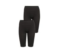 VILA Femmes Leggings Courts 2 Pièces Sculptant Taille Côtelée Au-Dessus Du Genou