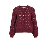 VILA Gilet en tricot pour femmes avec boutons et motif chevron