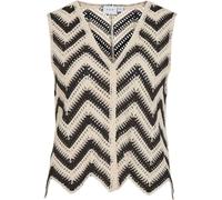 VILA Gilet VILA en maille rayé au crochet