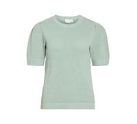 Vila Haut en Tricot pour Femme à Manches Courtes, Blue Surf, M
