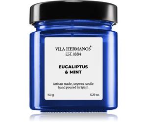 Vila Hermanos Apothecary Cobalt Blue Eucalyptus & Mint bougie parfumée 150 g
