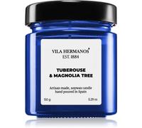 Vila Hermanos Apothecary Cobalt Blue Tuberose & Magnolia Tree bougie parfumée 150 g