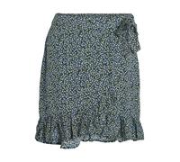 VILA Jupe 'Fini' bleu clair / jaune / vert / noir, Taille 34