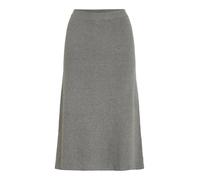 VILA Jupe mi-Longue en Maille Medium Grey Melange M Medium Grey Melange M