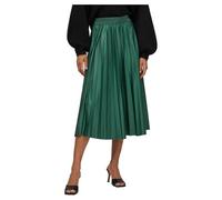 VILA Jupe mi-Longue Plissée Pineneedle M Pineneedle M
