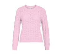 Vila Knit Top/PB Vilowen L/S Pointelle Haut en Maille, Rose, M Femme