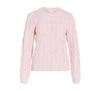 Vila Knit Top/PB Vilowen L/S Pointelle Haut en Maille, Rose, M Femme