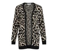 Vila Knit Vitif Open L/S Cardigan en Tricot-Noos, Black Beauty, L Femme