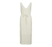 Vila Neck S/L Midi Dress/PB Viamalina Robe mi-Longue à col en V Taille S/L, Bouleau, S Femmes