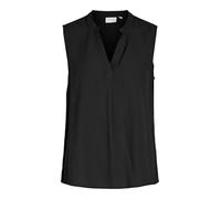 Vila Neck S/L Top Virosa Noos Haut à col en V S/L, Black Beauty, 38 Femmes