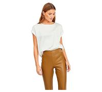 Vila Noos 14059563 Haut en Satin pour Femme, Blanche-Neige, 36