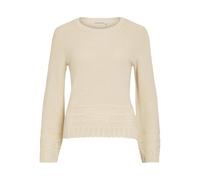 Vila O-Neck Glitter Knit Top Vialya Haut tricoté à col Rond L/S à Paillettes, Bouleau, S Femme