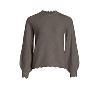 Vila O-Neck Knit Top Vinikolina Noos Haut en Tricot à col Rond L/S, Falcon, XS Femme