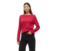 Vila O-Neck Knit Top Viril Noos Haut tricoté à col Rond L/S, Rouge Jester, S Femme