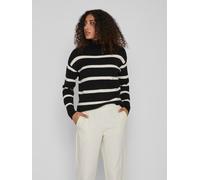 VILA Pull à rayures col montant tricoté Pull basique à manches longues VIRIL NEW