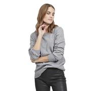 VILA Pull en Maille VIRIL - Col Rond Medium Grey Melange XS Medium Grey Melange XS