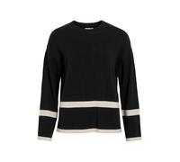VILA Pull-over oversize 'VIRil' noir / blanc cassé, Taille S