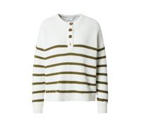 VILA Pull-over 'VICHING' vert foncé / blanc, Taille XL