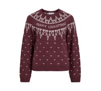VILA Pull-over 'VIKERTY' beige clair / lie de vin, Taille M