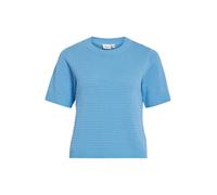 Vila Lollo O-neck Detail Knit Short Sleeve Sweater Bleu XS Femme