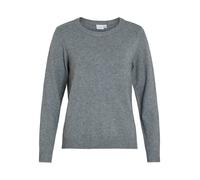 VILA Pull en Maille Col Rond Medium Grey Melange S Medium Grey Melange S