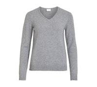 Vila Pull Ril col en V Gris chiné Femme 2XL