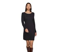 Vila - Robe à manches longues avec décolleté en V - Femme - Robes - Noir - Taille: 44 FR