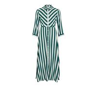 VILA Robe-chemise 'VIAYA PAYA' vert foncé / blanc, Taille 42